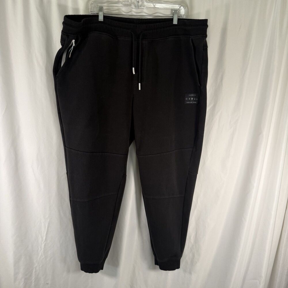 Cloak Brand Joggers Men's 3XL Black Zip Pocket Pull On Drawstring Tactical
